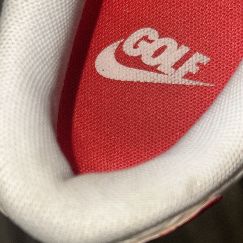 Nike Air Max 1 G White and Red golf cleat Shoes - Picture 5 of 9